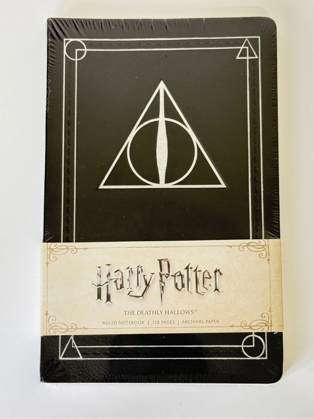 Harry Potter The Deathly Hallows Black Ruled Notebook 128 pages archival paper